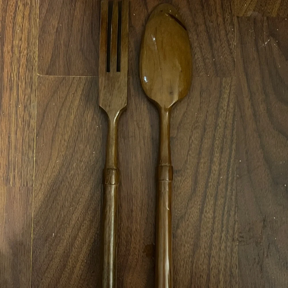 Wooden-like Fork and Spoon Set